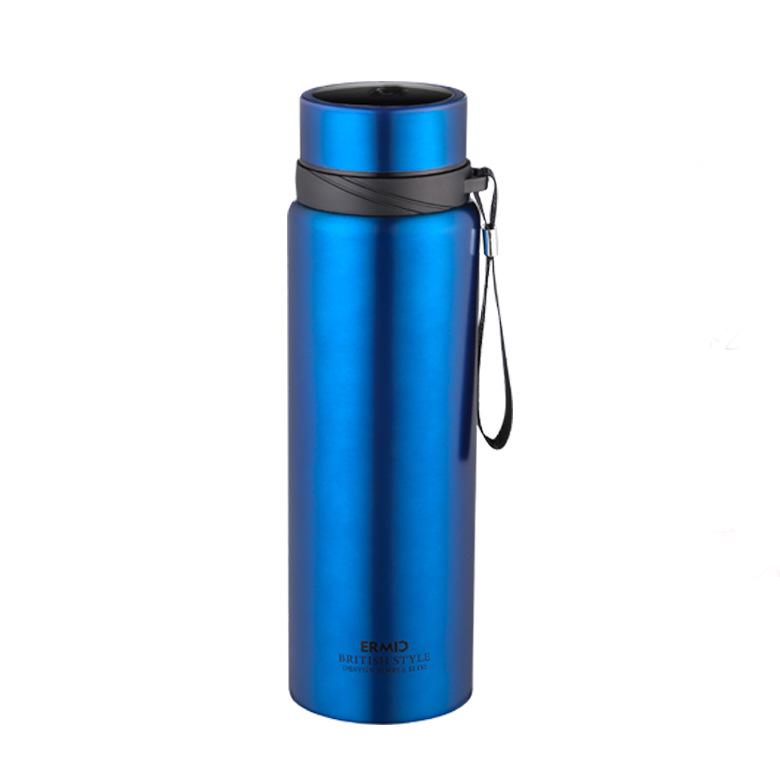 Large Capacity Stainless Steel Insulated Travel Kettle with Lanyard - Customizable Sports Water Bottle