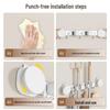 Bathroom Mop and Broom Suction Cup Wall Mount - Punch-Free, Space-Saving Holder and Organizer.