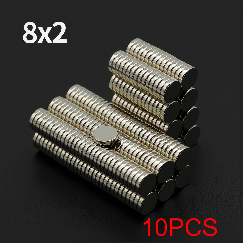 

8x2mm Powerful Neodymium Magnet N35 NdfeB Permanent Magnetic imanes Round Super Strong Fridge Magnets DIY
