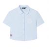 X TIM LAHAN Stone Skin-Friendly Comfortable Fashion Soft Short Sleeve Shirt Women Shirts Blue F51W529403F-LB