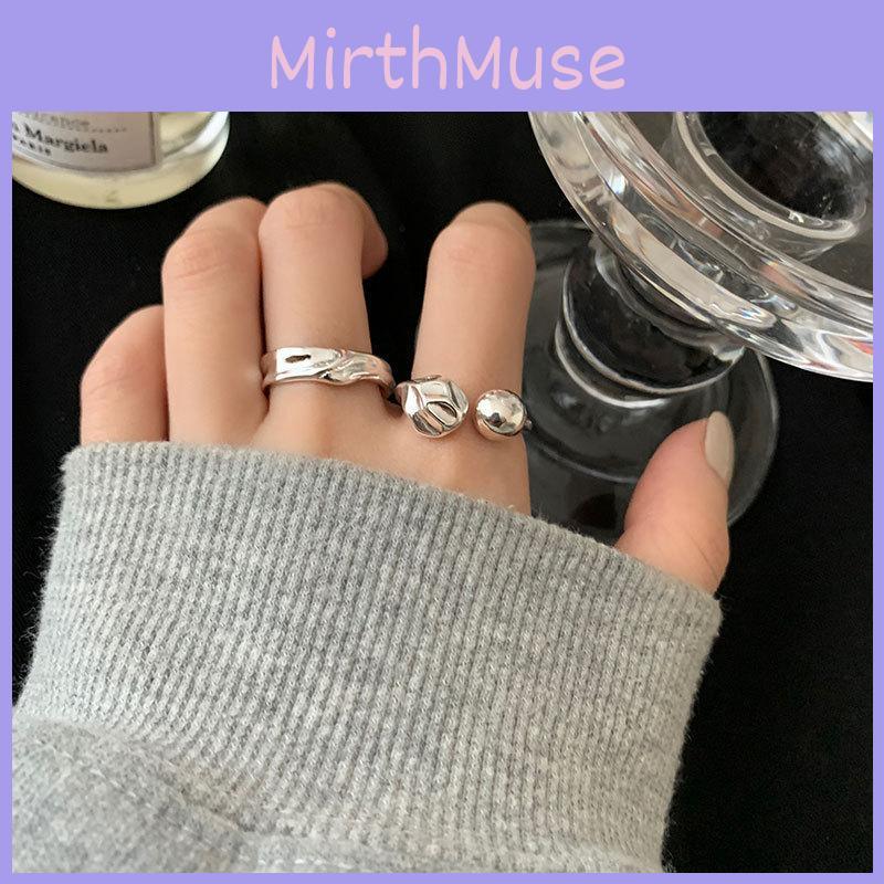 Atemberaubender 925 Sterling Silber Ring mit unregelmäßigem geometrischem Design für Frauen, modisches Statement-Stück