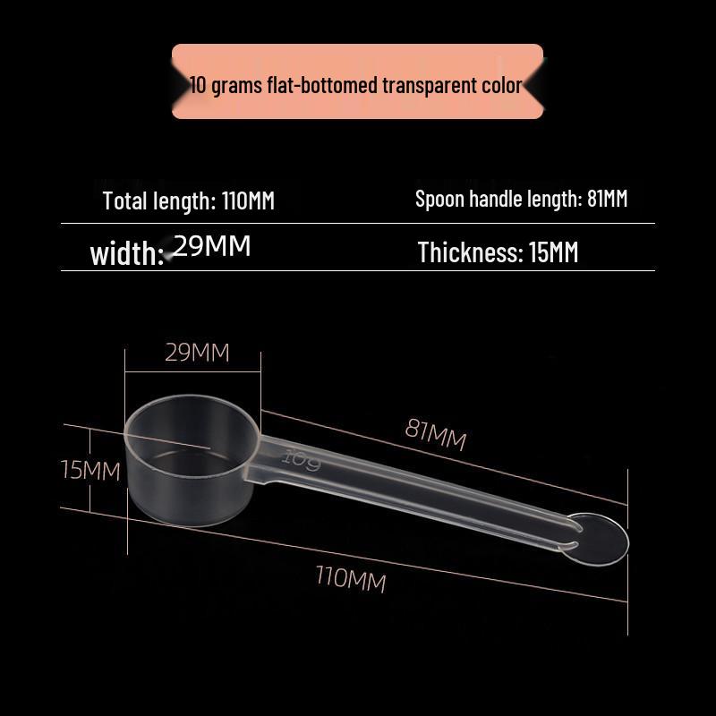 Jednorazowe Plastikowe Łyżki Miarkowe: 1-10 g dla Mleka w Proszku i Płynów