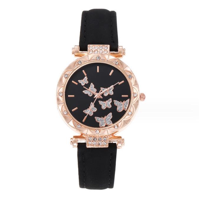 5-Piece Women’s Butterfly Quartz Wristwatch Jewelry Set - New Style Fashion Watches