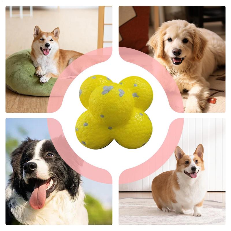 Chew Balls For Dogs Pet Tooth Chewing Pop Corn Ball Toy Bouncy Dog Chewing Toy For Small Medium And Large Dog Interactive Dog To