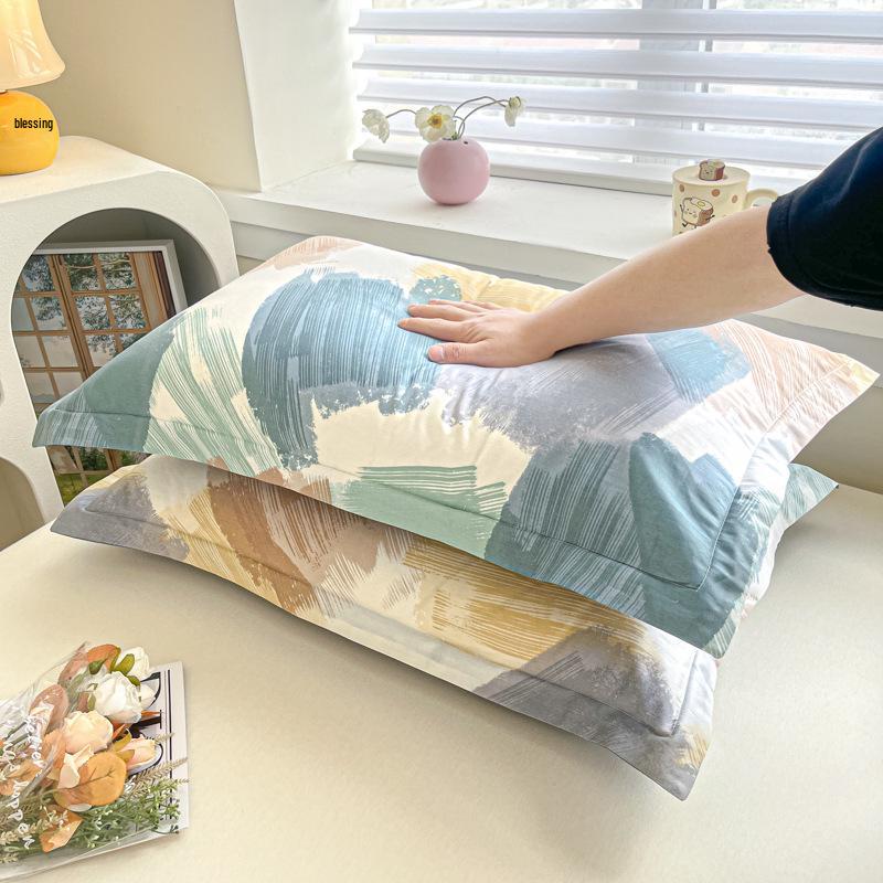 Children's Floral Pillowcase Set - Cotton with Memory Foam Core Cover (30x50cm & 40x60cm)