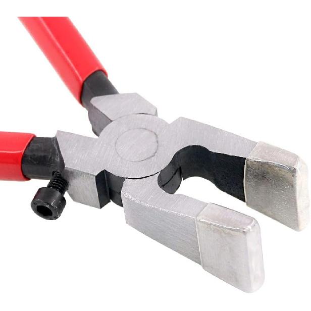 2Pcs Heavy Duty Glass Running Plier and Glass Cutter for Stained Glass, Mosaics, Fusing Work, Red
