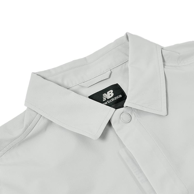 New Balance Jackets Men's Light Gray Lapel Thin Other 5AD24183-LGR