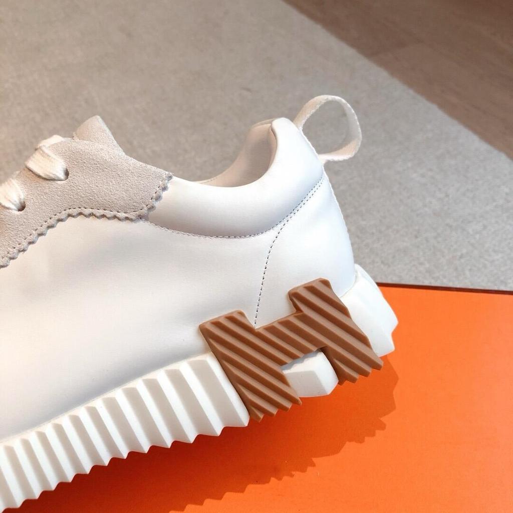 Versión de Piel de Vaca~ H Combinación de Colores Zapatos Blancos Versión de Cuero para Mujer Cabeza Redonda Con Cordones Suela Plana Casual Zapatos de Tabla para Pareja