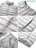 MDMYXJP Ultralight Down Cold Lightweight Puffer Compact MD107 Men's Vest, Warm, Weather, Vest, Storage, (JP, Alphabet, XL, Gray)