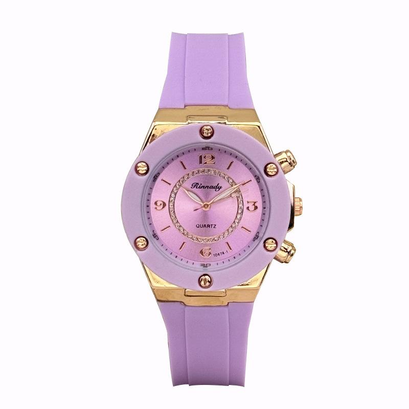 JYL Women's Watch Simple Versatile Student Silicone Strap