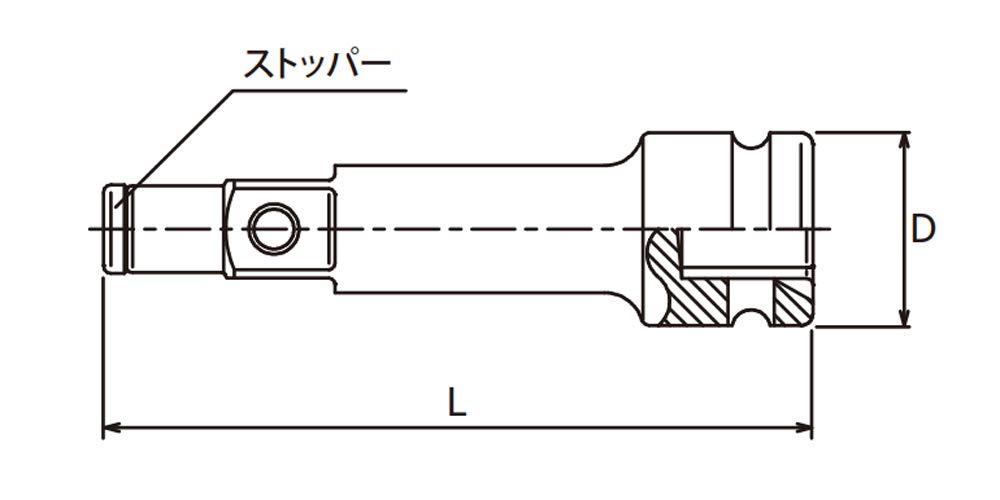 Yamashita Industrial Research Institute Extension Bar, 1/2" (12.7mm) Square, for 14118PM, 14760ST-B