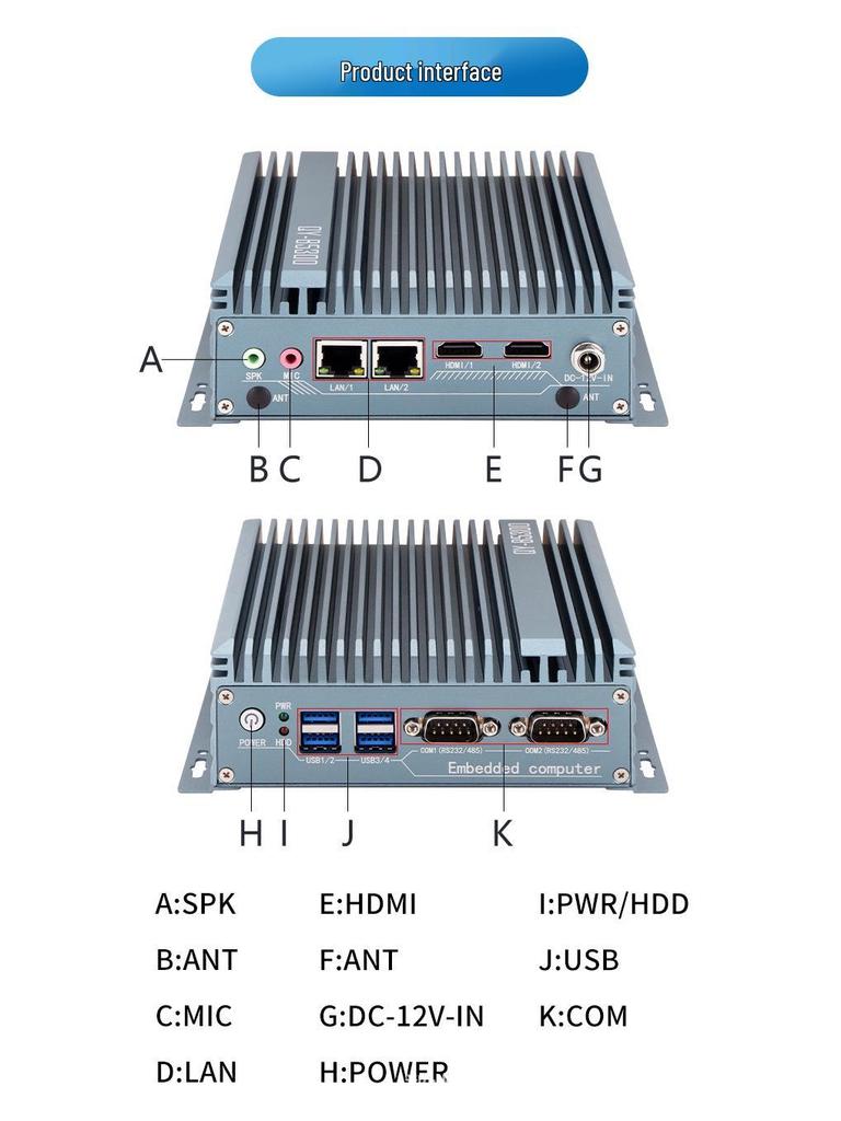 Mini Industrial Embedded Micro Computer with Low Power Consumption