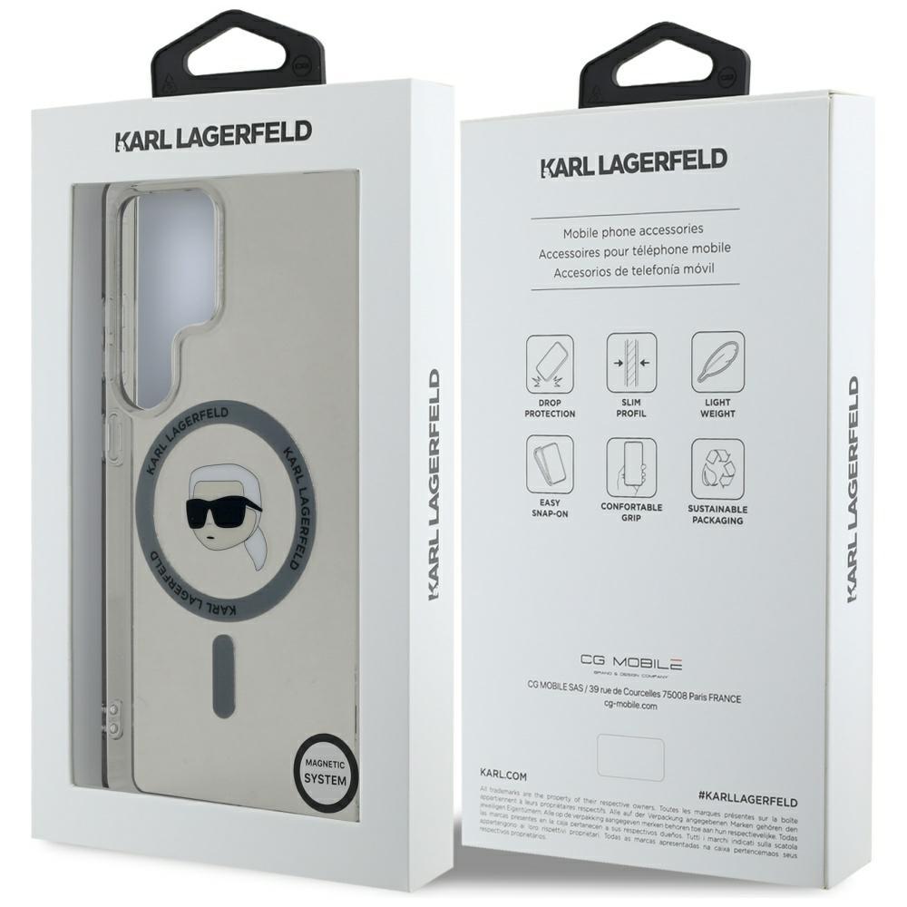 Karl Lagerfeld Button Karl Head Case     Printed Logo Magsafe For Samsung Galaxy S25 Ultra Black