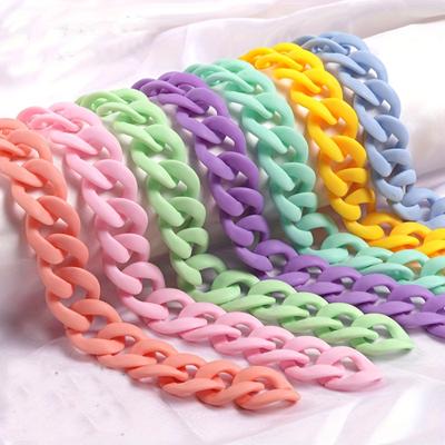 25 piezas/paquete 17*23mm Color Macaron Cuentas de Cadena Twist Hebilla Para Collar de Moda DIY Cadena para Bolso de Teléfono Fabricación de Joyería Accesorios Decorativos