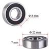 10PCS 608 2RS /608ZZ Ball Bearings – Bearing Steel and Double Rubber Sealed Miniature Deep Groove Ball Bearings