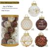 42pcs Electroplated Shiny Christmas Tree Baubles - Creative Hanging Ornaments for Festive Decoration