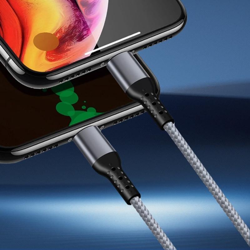 Upgrades Nylon Braided 100W Double Port Type C Charger Cable Heavy Duty 5FT Double Type C Charging Cable for Phone Laptop