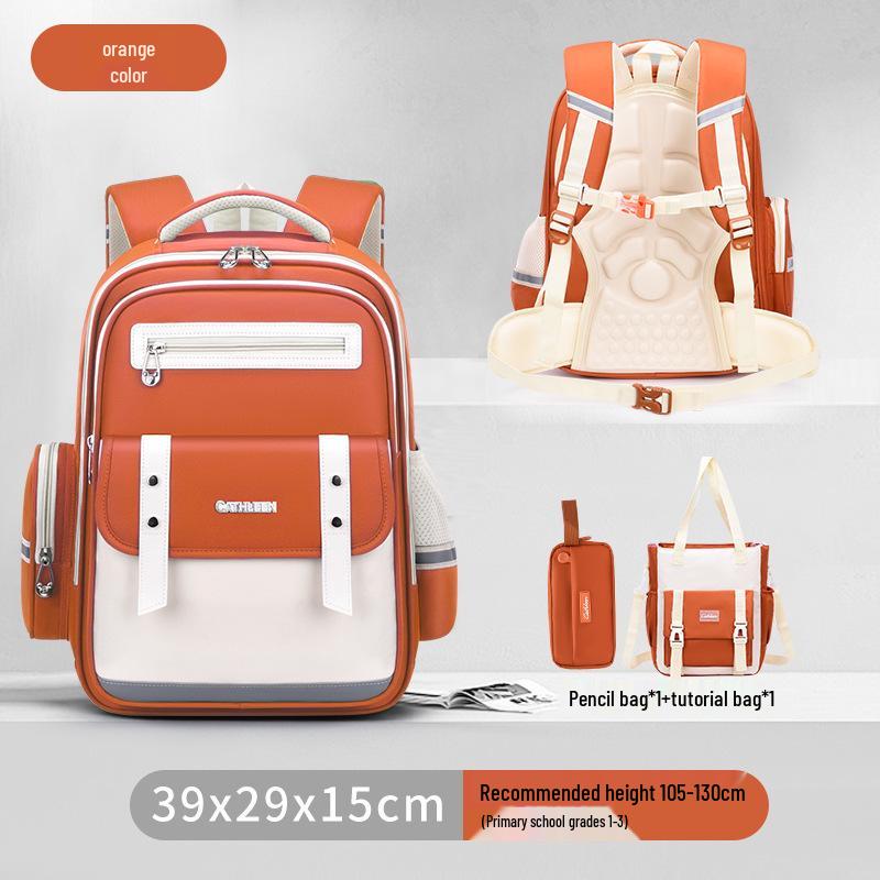 Capybara Oxford Spine-Support Backpack for Grades 1-6: Boys & Girls School Bag