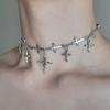 Gothic Style Alloy Cross Choker Necklace With Geometric Design For Women