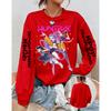 Fashionable Women's Sportswear KPop Demon Hunter Printed Pullover Casual Round Neck Oversized Sweatshirts Women's Clothing