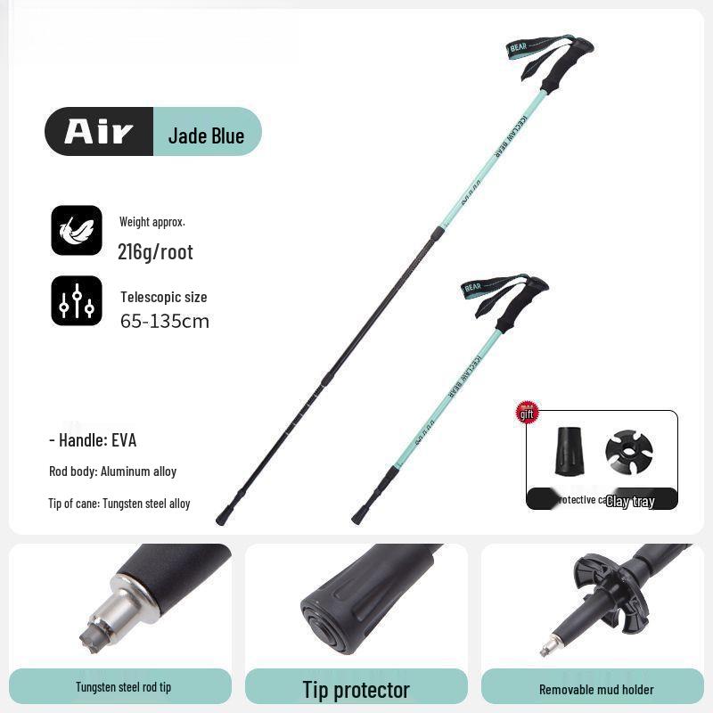 Telescopic Hiking & Trekking Poles with Inner & Outer Locks - Professional Climbing Gear for All Ages
