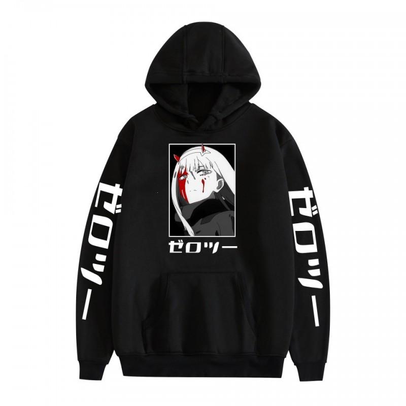 Anime Darling In Franxx Zero Two Printed Hoodie Teens Unisex Casual Sweatshirt Fall