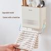 Wall-Mounted Knife & Chopstick Holder: Punch-Free Kitchen Storage Rack