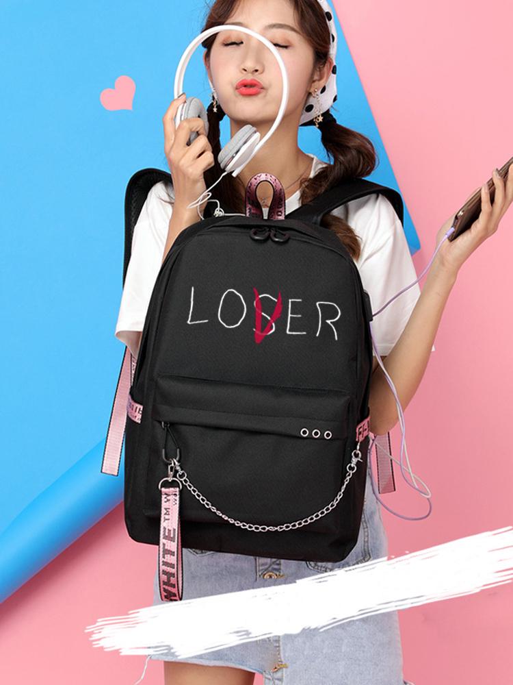 Buy New Youth Fashion LOSER Laptop School Bag Boys And Girls USB