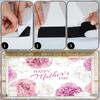 Leowefowa Mother's Day Light Banner 16x7ft Pink Floral Garage Door Decor