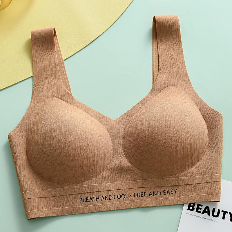 Seamless Gathering Bra Women's Underwear Women's Comfort Sports Beautiful Back No Steel Ring Collection Accessory Vest One-piece Bra