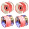 PATIKIL Light Up Skateboard 4pcs 78A PU Roller Skate Wheels with for Outdoor Cruiser Street and Double Row Skates Wheels, 60x45mm, Bearings, Red,