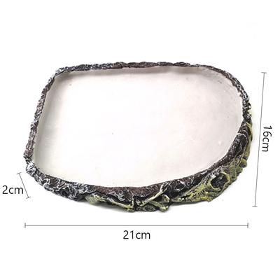 1pcs Reptile Water Dish Food Bowl Tortoise Feeder Food And Water Plate Amphibian Feeder Bowl For Turtle Lizard Leopard Gecko