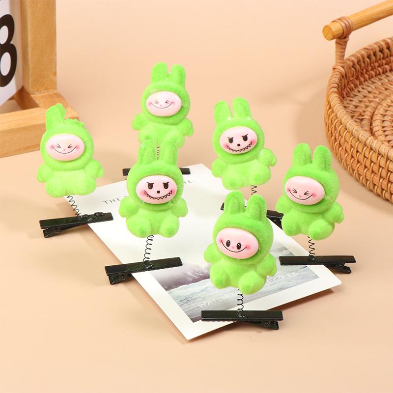 6 stk Kawaii Labubu Vår Hårspenne 3D Tegneserie Dukke Hårnåler Andenebbklemme Hodeplagg Barnas Hårtilbehør Festdekorasjoner