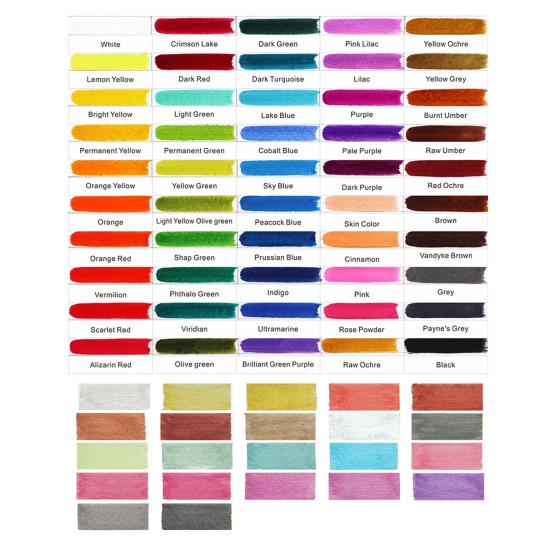 1 Set Solid Watercolor Set Solid Concentration 50/72/90 Colors DIY Portable Artist