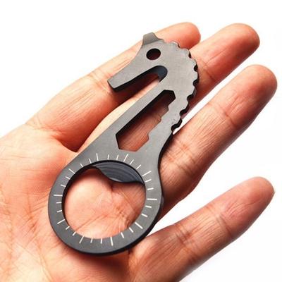 8-in-1 EDC Outdoor Multifunktions Flaschenöffner Schraubenschlüssel Schraubendreher Schlüsselanhänger