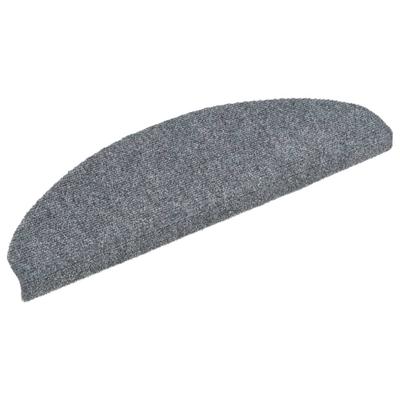 Self Adhesive Stair Treads 5 Pcs 65 X 21 X 4 Cm Light Grey Semi Round Large