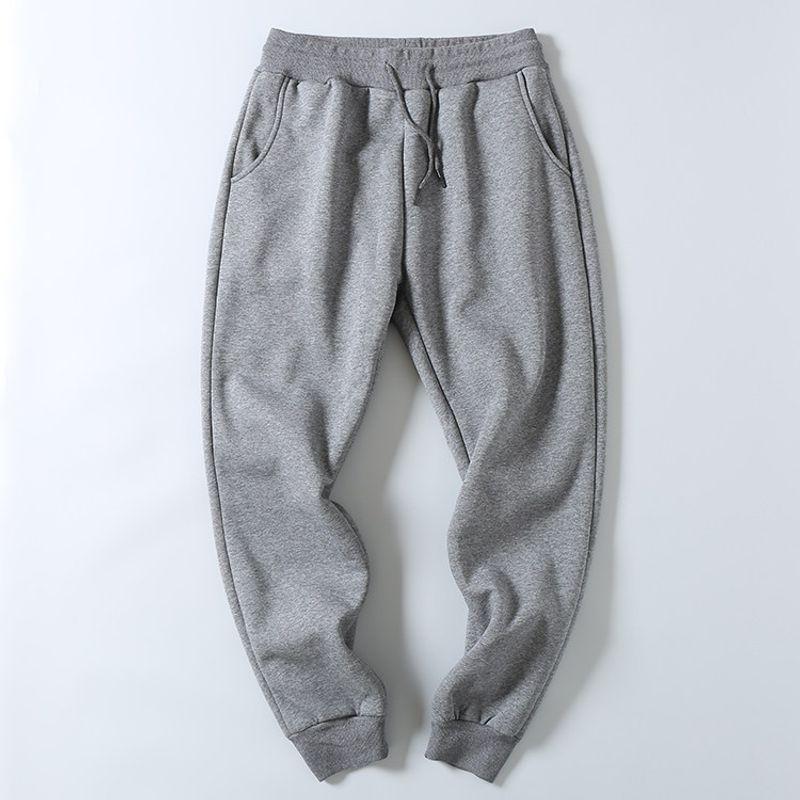 Export Surplus 500g Heavyweight Autumn and Winter Pure Cotton Thickened Fleece Sweatpants Men's Lamb Wool Sports Casual Long Pants