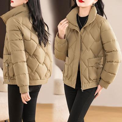 2025 New Thin Down Cotton-padded Clothes Women's Winter Jackets Short Thickened Cotton-padded Clothes Warm Cotton-padded Jackets Trendy and Versatile