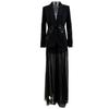 Available: Spring 2026 Fashion Mesh & Beaded Suit Jacket with Chiffon Trousers.