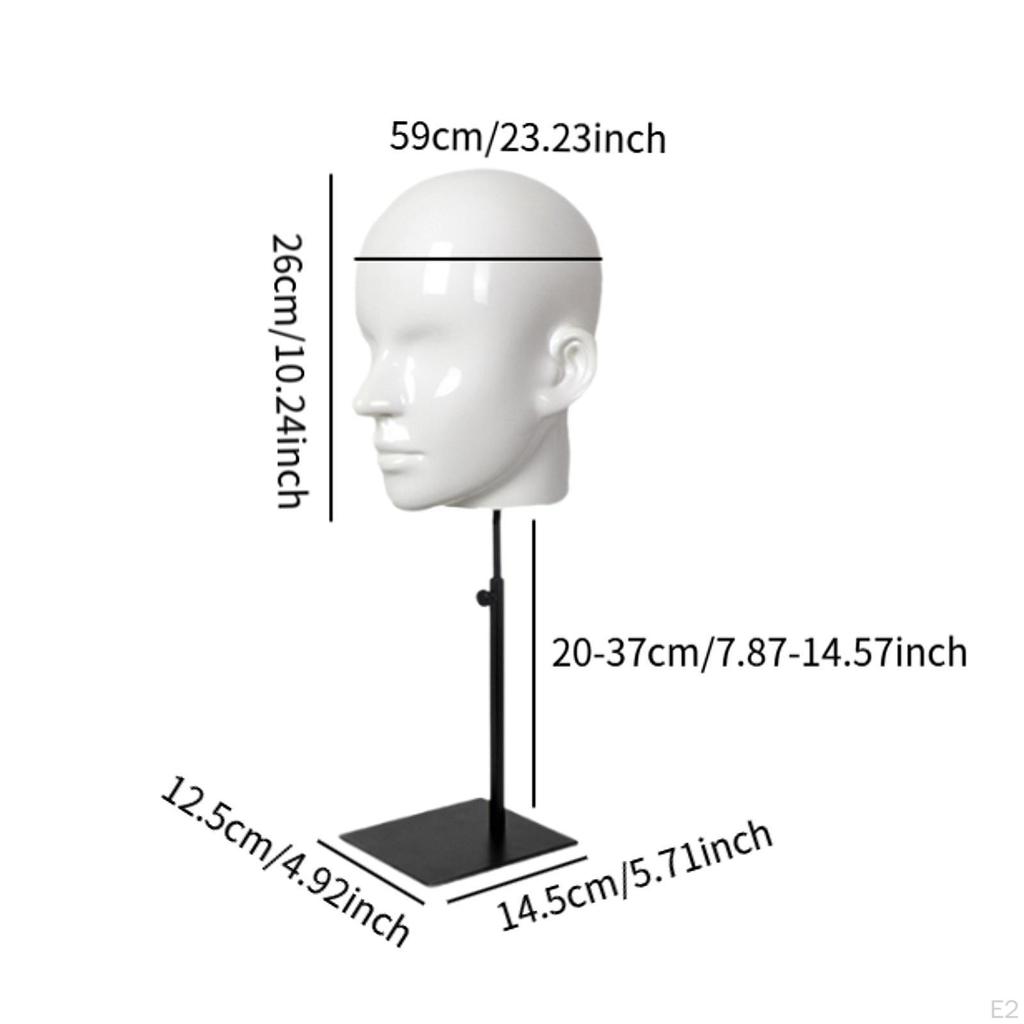 Hat Display Head Men Mannequin Model Multifunctional Caps Storage Rack with Base for Styling