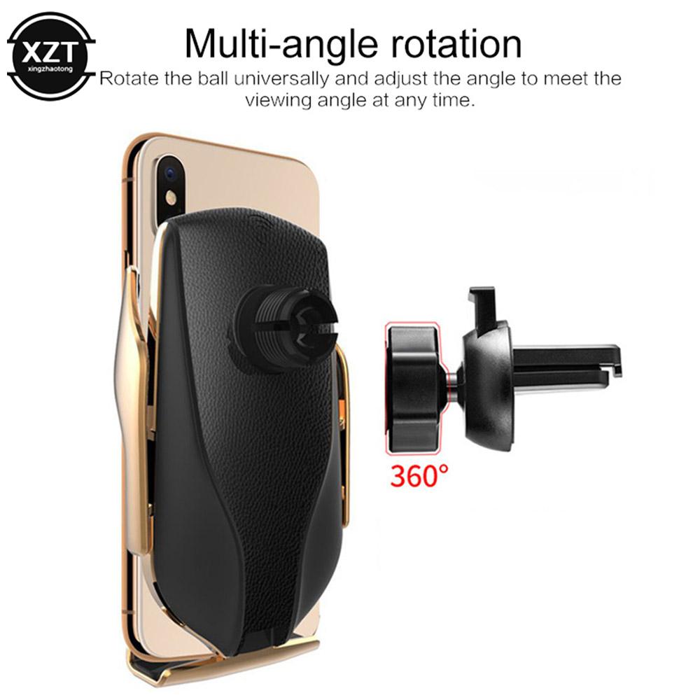 Automatická upínací infračervená automatická indukční QI bezdrátová nabíječka do auta stojan pro iPhone 11 12 13 Pro Max Samsung Galaxy S20 21 Plus