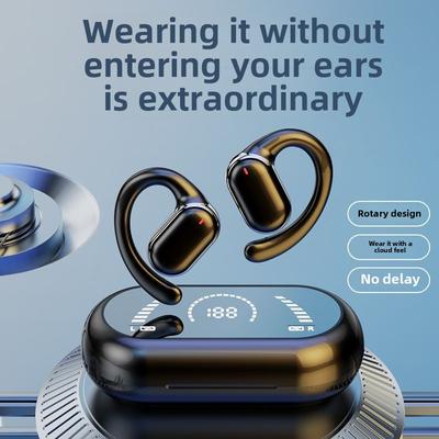 Earless OWS Bluetooth-Ohrhörer, Sport-Ohrhörer mit langer Ausdauer und Geräuschunterdrückung