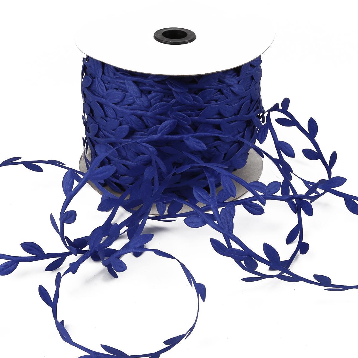

10 м красочные искусственные листья лента плетение веревка домашнее свадебное украшение подарочная упаковка темно-синий