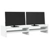 VidaXL Support de moniteur blanc 100x27x20 cm bois d'ingénierie, supports de moniteur double, support pour écran 854787