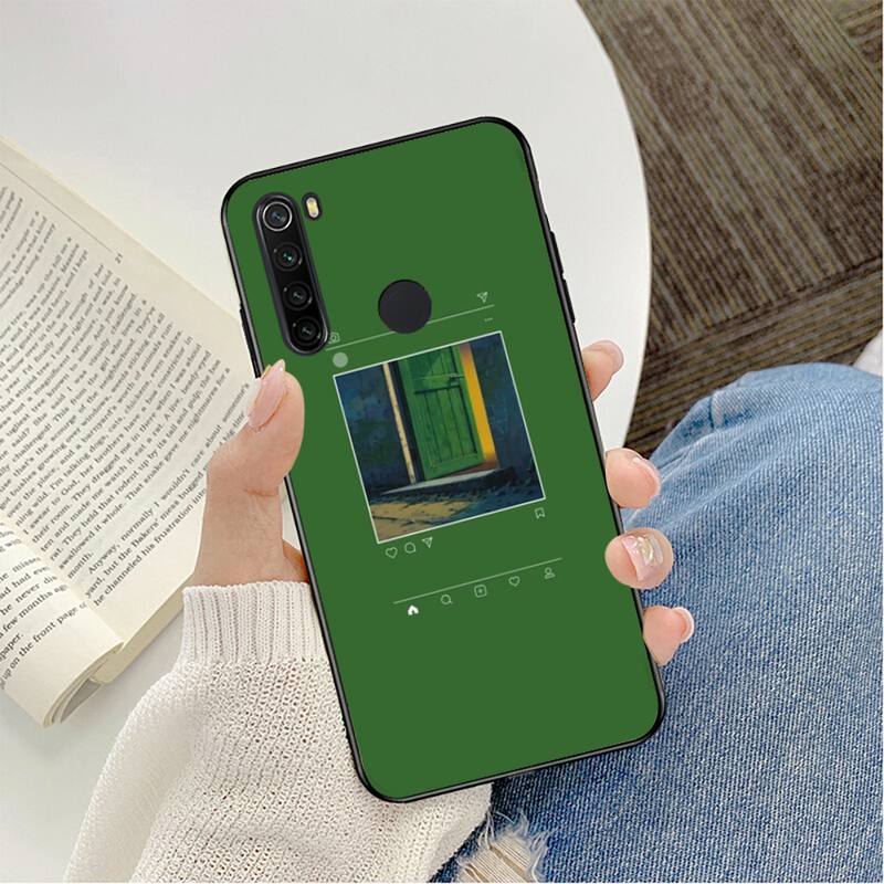 green aesthetic Phone Case CaseFor Redmi note 8Pro 8T 6Pro 6A 9 Silicone Fundas for Redmi 8 7 7A note 5 5A note 7 Capa