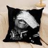 Singer Mmichael Jackson Cushion Cover Silky Short Plush Sofa Pillow Cover Hidden Zipper Soft Dustproof Case for Home Decor