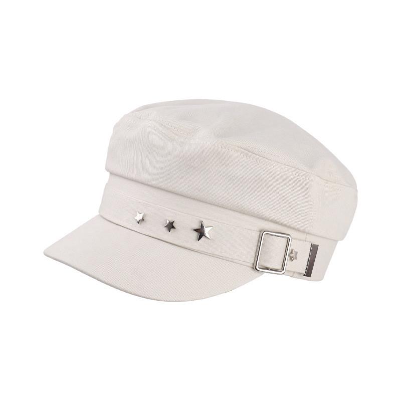 Stylish 2024 Black And Beige Beret Hat For Women With Embroidery And Casual Design