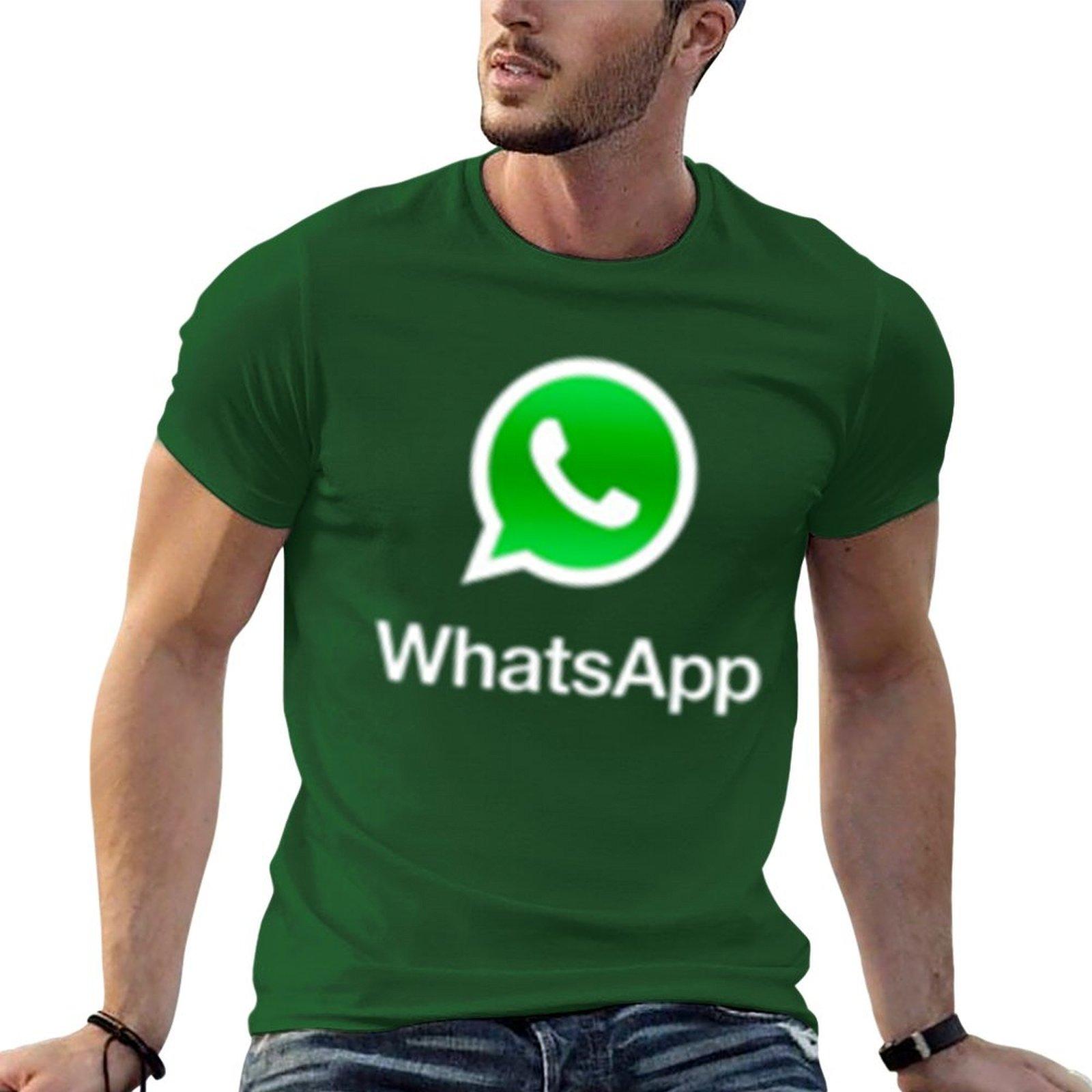 

WhatsApp T-Shirt customs Aesthetic clothing shirts graphic tees mens t shirt graphic M