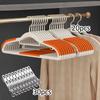 50 Sets (20 Hangers and 30 Clips), Heavy-duty Hangers for Wardrobes, Anti Slip and Durable, Multiple Colors