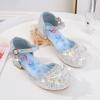 Girls' Sandals Fashion New Spring Autumn Summer High Heel Elsa Closed-Toe Girls' Little Princess Elsa Crystal Children's Shoes